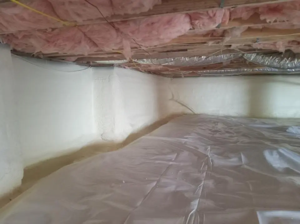 Crawl space encapsulation with closed-cell spray foam for Attic Insulation in Texarkana